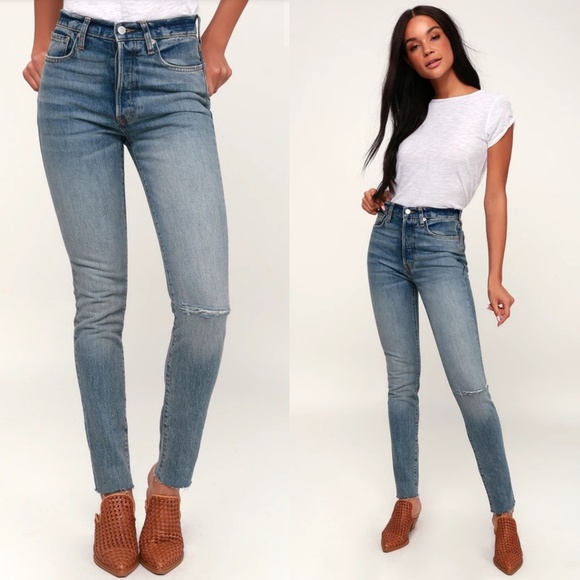 Free People Denim - Free People Stella High Waisted Skinny Jeans